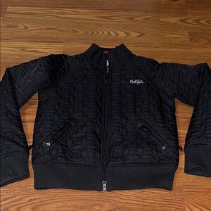 Cruel Girl Black Quilted Bomber 2,way Slim Fit ‎ Zip Cowgirl Western Jacket M